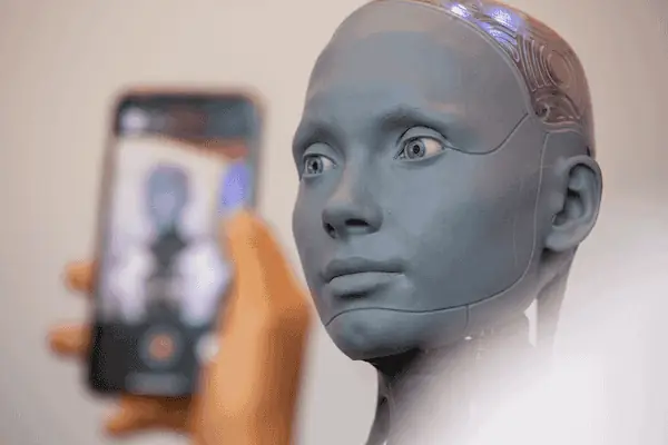 AI Robot being photographed